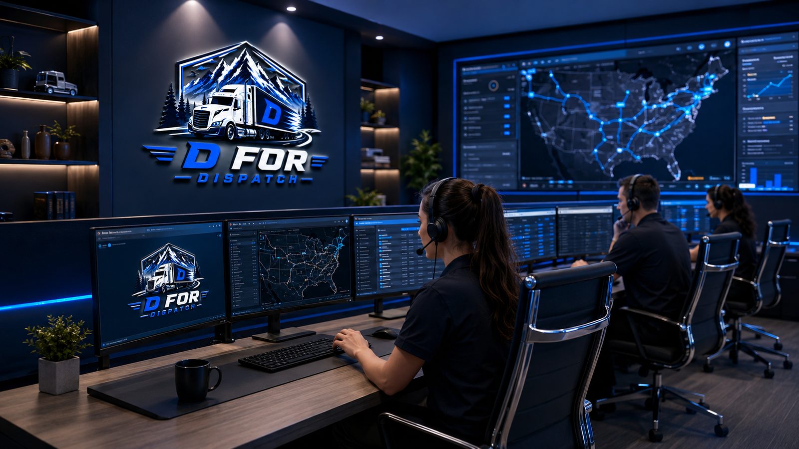 Dispatch team operating screens and route maps
